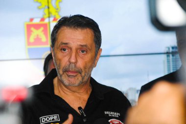 Sao Paulo Eyaletleri 'nde hırsızlık ve soygunlarda artış var. 4 Mayıs 2022, Sao Paulo, Brezilya: Sao Paulo Valisi Rodrigo Garcia (PSDB) Sao Paulo Belediye Başkanının huzurunda bir toplantıya katıldı.