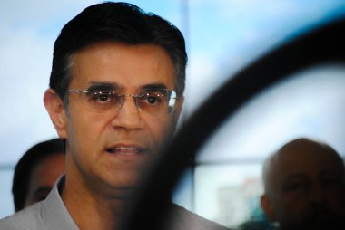 Sao Paulo Eyaletleri 'nde hırsızlık ve soygunlarda artış var. 4 Mayıs 2022, Sao Paulo, Brezilya: Sao Paulo Valisi Rodrigo Garcia (PSDB) Sao Paulo Belediye Başkanının huzurunda bir toplantıya katıldı.