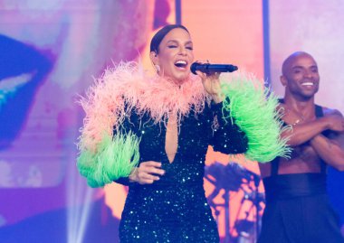 Rio Rock 'ta Ivete Sangalo. 6 Mayıs 2022, Rio de Janeiro, Brezilya: Eylül 'de Rio 2022' de gerçekleşecek Rock konulu bir basın toplantısı sonrasında Brezilyalı şarkıcı Ivete Sangalo ile birlikte gösteri. Sangalo Dünya Sahnesi 'nde sahne alacak. 