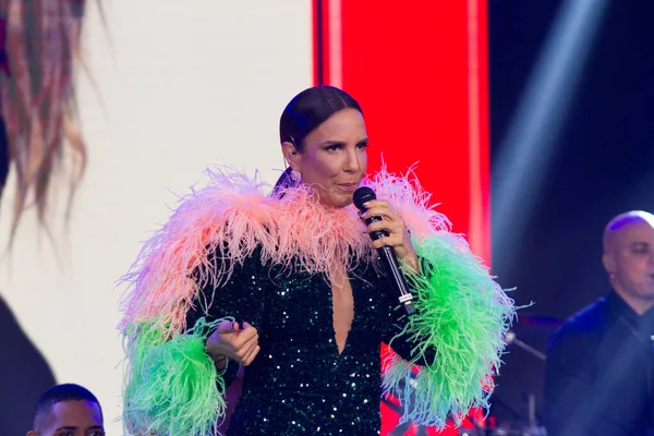 Rio Rock 'ta Ivete Sangalo. 6 Mayıs 2022, Rio de Janeiro, Brezilya: Eylül 'de Rio 2022' de gerçekleşecek Rock konulu bir basın toplantısı sonrasında Brezilyalı şarkıcı Ivete Sangalo ile birlikte gösteri. Sangalo Dünya Sahnesi 'nde sahne alacak. 