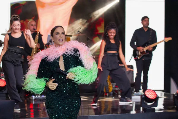 Rio Rock 'ta Ivete Sangalo. 6 Mayıs 2022, Rio de Janeiro, Brezilya: Eylül 'de Rio 2022' de gerçekleşecek Rock konulu bir basın toplantısı sonrasında Brezilyalı şarkıcı Ivete Sangalo ile birlikte gösteri. Sangalo Dünya Sahnesi 'nde sahne alacak. 