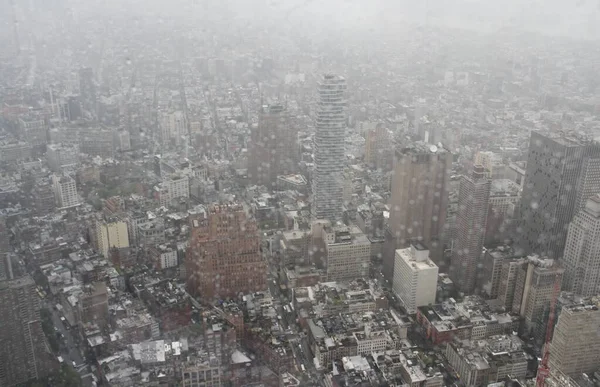360 Vue Aérienne Des Toits Ville New York Depuis Observatoire — Photo