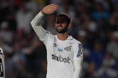 Brezilya Futbol Kupası - 3. aşama: Santos vs Coritiba. 12 Mayıs 2022, Santos, Sao Paulo, Brezilya: Santos ve Coritiba arasındaki futbol maçı, Brezilya Futbol Kupası 'nın Santos, Sao Paulo' daki Vila Belmiro stadyumunda düzenlenen 3. etabı için geçerlidir.