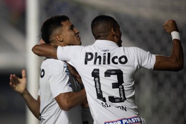 Brezilya Futbol Kupası - 3. aşama: Santos vs Coritiba. 12 Mayıs 2022, Santos, Sao Paulo, Brezilya: Santos ve Coritiba arasındaki futbol maçı, Brezilya Futbol Kupası 'nın Santos, Sao Paulo' daki Vila Belmiro stadyumunda düzenlenen 3. etabı için geçerlidir.