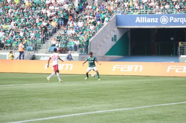 Brezilya Futbol Şampiyonası: Palmeiras, Red Bull Bragantino 'ya karşı. 14 Mayıs 2022, Sao Paulo, Brezilya: Palmeiras ve Red Bull Bragantino arasında oynanan futbol maçı, Allianz Parque Stadyumu 'nda düzenlenen 7.