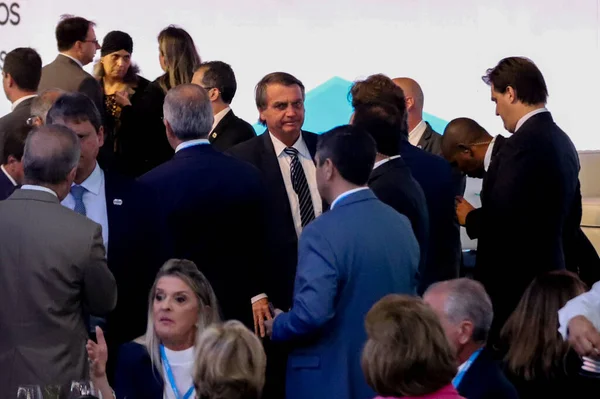 APAS Şov 2022 - 16 Mayıs 2022, Sao Paulo, Brezilya: APAS tarafından düzenlenen Amerika Gıda ve İçecek Fuarı açılışında Cumhuriyet Başkanı Jair Bolsonaro (PL) ve Ekonomi Bakanı Paulo Guedes (