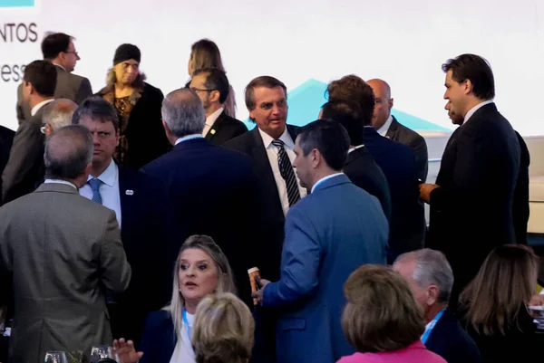 APAS Şov 2022 - 16 Mayıs 2022, Sao Paulo, Brezilya: APAS tarafından düzenlenen Amerika Gıda ve İçecek Fuarı açılışında Cumhuriyet Başkanı Jair Bolsonaro (PL) ve Ekonomi Bakanı Paulo Guedes (