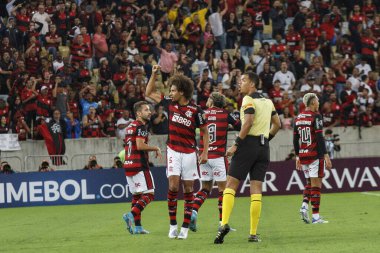 Libertadores Futbol Kupası - Grup Sahnesi: Flamengo Universidad Catolica 'ya karşı. 17 Mayıs 2022, Rio de Janeiro, Brezilya: Flamengo ve Universidad Catolica (Şili) arasındaki futbol maçı, H Grubu Libertadores Futbol Kupası 'nın 5. turu için geçerlidir.