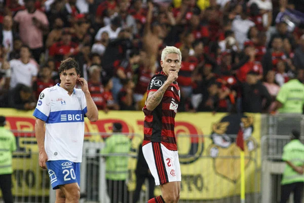 Libertadores Futbol Kupası - Grup Sahnesi: Flamengo Universidad Catolica 'ya karşı. 17 Mayıs 2022, Rio de Janeiro, Brezilya: Flamengo ve Universidad Catolica (Şili) arasındaki futbol maçı, H Grubu Libertadores Futbol Kupası 'nın 5. turu için geçerlidir.