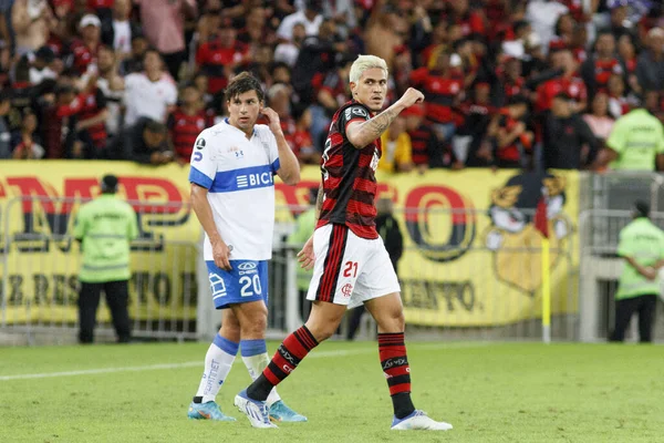 Libertadores Futbol Kupası - Grup Sahnesi: Flamengo Universidad Catolica 'ya karşı. 17 Mayıs 2022, Rio de Janeiro, Brezilya: Flamengo ve Universidad Catolica (Şili) arasındaki futbol maçı, H Grubu Libertadores Futbol Kupası 'nın 5. turu için geçerlidir.