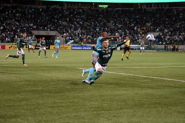 Libertadores Futbol Kupası - Grup Sahnesi: Palmeras Emelec 'e karşı. 18 Mayıs 2022, Sao Paulo, Brezilya: Libertadores Futbol Kupası 'nın 5. turu için Palmeiras ve Emelec arasında oynanan futbol maçı Allianz Parque Stadyumu' nda yapıldı.