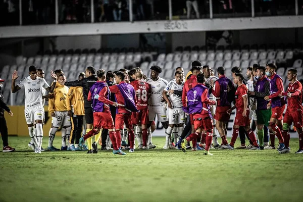 Sudamericana Soccer Cup Group Stage Santos Union Calera Chile May — ストック写真