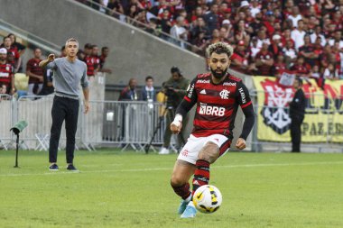 Brezilya Futbol Şampiyonası: Flamengo Goias 'a karşı. 21 Mayıs 2022, Rio de Janeiro, Brezilya: 21 Mayıs Cumartesi günü Rio de Janeiro 'daki Maracana Stadyumu' nda düzenlenen Brezilya Futbol Şampiyonası 'nın 7. turu için geçerli olan Flamengo ile Goias arasındaki futbol maçı).