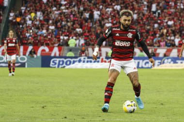 Brezilya Futbol Şampiyonası: Flamengo Goias 'a karşı. 21 Mayıs 2022, Rio de Janeiro, Brezilya: 21 Mayıs Cumartesi günü Rio de Janeiro 'daki Maracana Stadyumu' nda düzenlenen Brezilya Futbol Şampiyonası 'nın 7. turu için geçerli olan Flamengo ile Goias arasındaki futbol maçı).