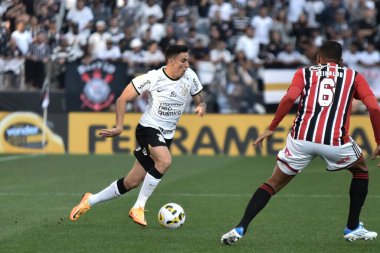Brezilya Futbol Şampiyonası: Korintliler ve Sao Paulo. 22 Mayıs 2022, Sao Paulo, Brezilya: Pazar günü Sao Paulo 'daki Neo Quimica Arena' da düzenlenen Brezilya Futbol Şampiyonası 'nın 7. turunda Korintliler ve Sao Paulo arasında oynanan futbol maçı