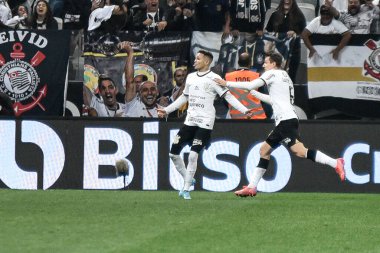 Brezilya Futbol Şampiyonası: Korintliler ve Sao Paulo. 22 Mayıs 2022, Sao Paulo, Brezilya: Pazar günü Sao Paulo 'daki Neo Quimica Arena' da düzenlenen Brezilya Futbol Şampiyonası 'nın 7. turunda Korintliler ve Sao Paulo arasında oynanan futbol maçı
