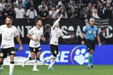 Brezilya Futbol Şampiyonası: Korintliler ve Sao Paulo. 22 Mayıs 2022, Sao Paulo, Brezilya: Pazar günü Sao Paulo 'daki Neo Quimica Arena' da düzenlenen Brezilya Futbol Şampiyonası 'nın 7. turunda Korintliler ve Sao Paulo arasında oynanan futbol maçı