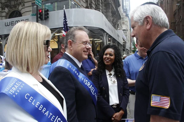 Israel Parade 2022 Com Tema Kalanu Yachad Together Again Maio — Fotografia de Stock