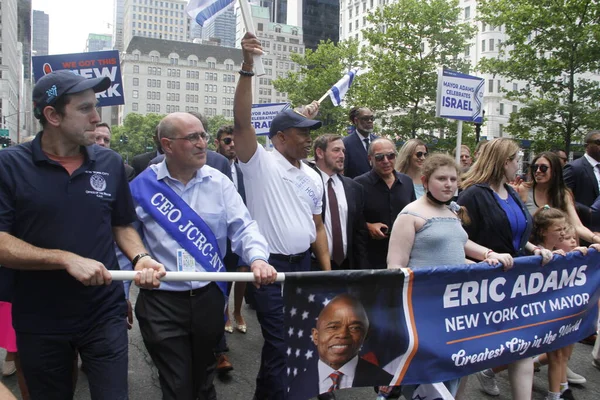 Alcalde Nueva York Eric Adams Invitados Israel Parade 2022 Mayo —  Fotos de Stock