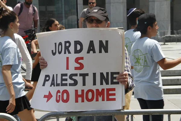 Palestinians Protest Israelis Israel Parade 2022 May 2022 New York — Stock Photo, Image