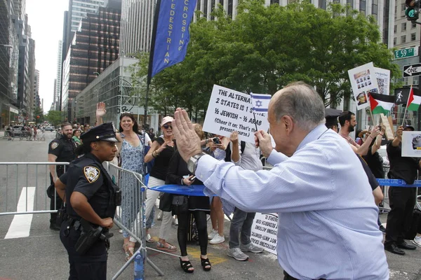 Palestinos Protestam Contra Israelenses Desfile Israel 2022 Maio 2022 Nova — Fotografia de Stock