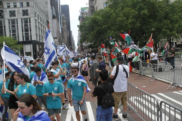 Israel Parade 2022 Com Tema Kalanu Yachad Together Again Maio — Fotografia de Stock