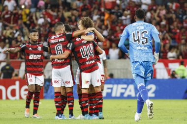 Libertadores Futbol Kupası - Grup Sahnesi: Flamengo Spor Kristali 'ne karşı. 24 Mayıs 2022, Rio de Janeiro, Brezilya: Libertadores Futbol Kupası H Grubu 6. turu için geçerli olan Flamengo ve Sporting Cristal (Peru) arasındaki futbol maçı