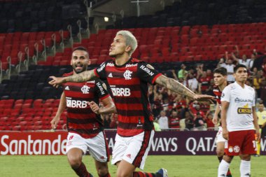 Libertadores Futbol Kupası - Grup Sahnesi: Flamengo Spor Kristali 'ne karşı. 24 Mayıs 2022, Rio de Janeiro, Brezilya: Libertadores Futbol Kupası H Grubu 6. turu için geçerli olan Flamengo ve Sporting Cristal (Peru) arasındaki futbol maçı