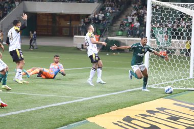 Libertadores Futbol Kupası - Grup Sahnesi: Palmeiras Deportivo Tachira 'ya karşı. 24 Mayıs 2022, Sao Paulo, Brezilya: Palmeiras ve Deportivo Tachira (Venezuela) arasındaki futbol maçı, Libertadores Futbol Kupası 'nın 6. turu için geçerlidir.