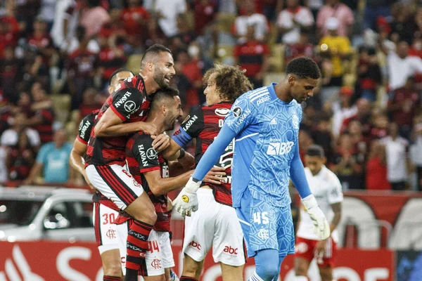 Libertadores Futbol Kupası - Grup Sahnesi: Flamengo Spor Kristali 'ne karşı. 24 Mayıs 2022, Rio de Janeiro, Brezilya: Libertadores Futbol Kupası H Grubu 6. turu için geçerli olan Flamengo ve Sporting Cristal (Peru) arasındaki futbol maçı