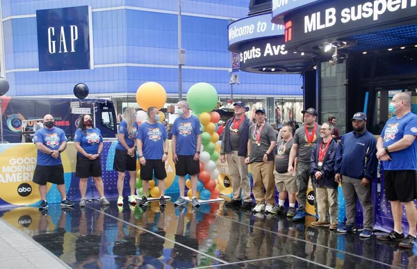 ABC Günaydın Amerika programında 2022 Özel Olimpiyatlar için Meşale Koşusu Son Bacak. 24 Mayıs 2022, New York, ABD: 2022 Özel Olimpiyatlar için Meşale Çalıştırma Son Bacağı)