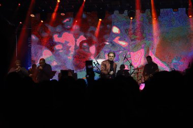 Vibra Open Air, Sao Paulo 'daki Jokey Kulübü' nde düzenlenmektedir. 26 Mayıs 2022, Sao Paulo, Brezilya: Vibra Open Air sırasında bir film gösteriliyor, açık hava sineması dünyanın en büyük açık hava sineması, açık hava film gösterimlerini karıştırıyor.