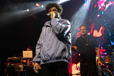 Vibra Open Air, Sao Paulo 'daki Jokey Kulübü' nde düzenlenmektedir. 26 Mayıs 2022, Sao Paulo, Brezilya: Vibra Open Air sırasında bir film gösteriliyor, açık hava sineması dünyanın en büyük açık hava sineması, açık hava film gösterimlerini karıştırıyor.