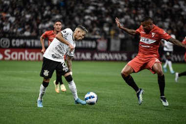 Libertadores Futbol Kupası - Grup Sahnesi: Korintliler Daima Hazır 'a karşı. 26 Mayıs 2022, Sao Paulo, Brezilya: Korintliler ve Daima Hazır (Bolivya) arasındaki futbol maçı, grup sahnesinin 6. turu için geçerlidir.