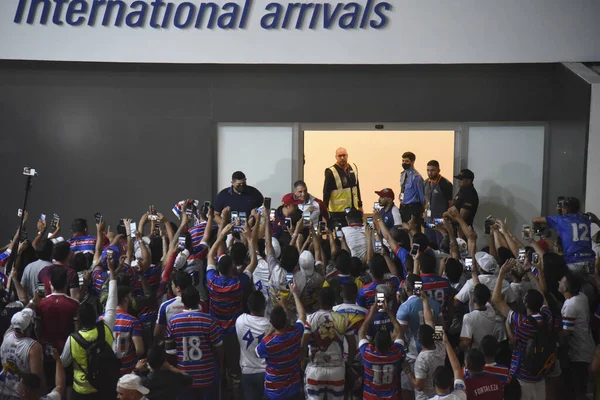 Libertadores Soccer Cup Delegation Fortaleza Arrives Pinto Martins International Airport — Stock Photo, Image