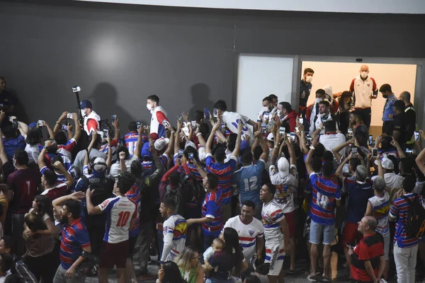 Libertadores Copa Futebol Delegação Fortaleza Chega Aeroporto Internacional Pinto Martins — Fotografia de Stock