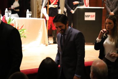 Sao Paulo Eyaleti Kamu Bakanlığı 'nın yeni başkanı Mario Sarrubbo' nun açılış töreni. 27 Mayıs 2022, Sao Paulo, Brezilya: MPSP başkanı olarak Başsavcı Mario Sarrubbo 'nun açılış töreni 