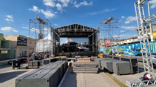 Boi Mirim Stage Set Virada Cultura Sao Paulo May 2022 — Stock Photo, Image