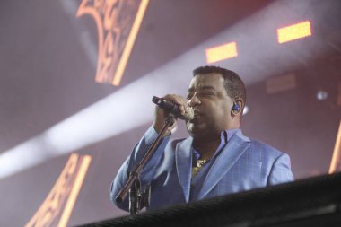 Curitiba Country Müzik Festivali sırasında ülke ikilisi Jorge & Mateus 'un gösterimi. 29 Mayıs 2022, Pinhais, Parana, Brezilya: Expotrade Convencion Center 'da düzenlenen Curitiba Country Müzik Festivali sırasında Country ikilisi Jorge & Mateus