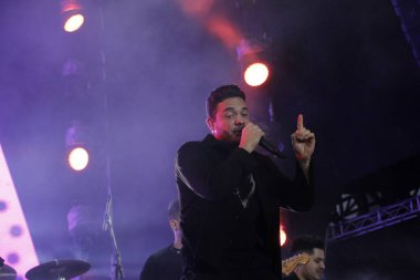 Curitiba Country Müzik Festivali 'nin ikinci gününde şarkıcı Wesley Safadao' nun gösterisi. 29 Mayıs 2022, Pinhais, Parana, Brezilya: Şarkıcı Wesley Safadao Expotrade Kongre Merkezi 'nde düzenlenen Curitiba Country Müzik Festivali' nde sahne aldı.