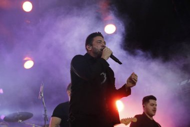 Curitiba Country Müzik Festivali 'nin ikinci gününde şarkıcı Wesley Safadao' nun gösterisi. 29 Mayıs 2022, Pinhais, Parana, Brezilya: Şarkıcı Wesley Safadao Expotrade Kongre Merkezi 'nde düzenlenen Curitiba Country Müzik Festivali' nde sahne aldı.