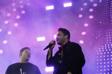 Curitiba Country Müzik Festivali 'nin ikinci gününde şarkıcı Wesley Safadao' nun gösterisi. 29 Mayıs 2022, Pinhais, Parana, Brezilya: Şarkıcı Wesley Safadao Expotrade Kongre Merkezi 'nde düzenlenen Curitiba Country Müzik Festivali' nde sahne aldı.