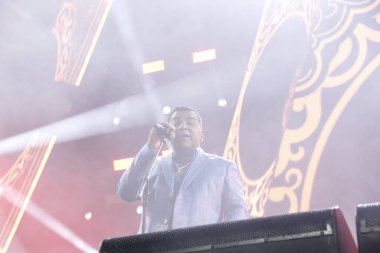 Curitiba Country Müzik Festivali sırasında ülke ikilisi Jorge & Mateus 'un gösterimi. 29 Mayıs 2022, Pinhais, Parana, Brezilya: Expotrade Convencion Center 'da düzenlenen Curitiba Country Müzik Festivali sırasında Country ikilisi Jorge & Mateus