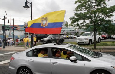 Ekvador, Nijerya 'ya karşı Red Bull Arena' da futbol dostu. 2 Haziran 2022, New Jersey, ABD: Ekvador taraftarları, New Jersey 'deki Red Bull Arena' da oynanan Ekvador-Nijerya maçı sırasında sayıca Nijeryalı rakiplerini geride bıraktılar. Bilet.
