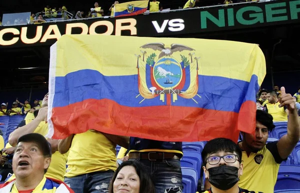 Ecuador Kontra Nigéria Egy Futballbarátságban Red Bull Arénában 2022 Június — Stock Fotó