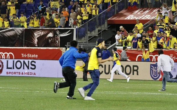 Ekvadorlu Taraftarlar Ekvador Nijerya Arasında Red Bull Arena Oynanan Dostluk — Stok fotoğraf