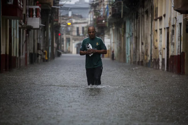 Fuertes Lluvias Inundaciones Golpearon Habana Junio 2022 Habana Cuba Hay — Foto de Stock