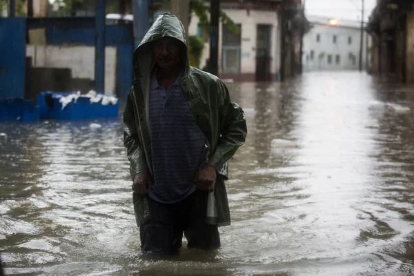 Проливной Дождь Наводнение Гаване Июня 2022 Года Гавана Куба Проливной — стоковое фото