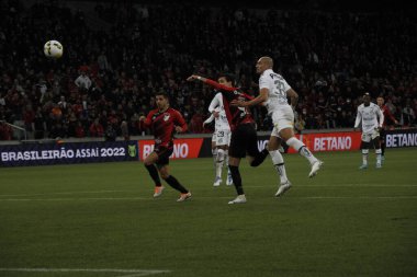 Brezilya Futbol Şampiyonası: Athletico Paranaense Santos 'a karşı. 4 Haziran 2022, Curitiba, Parana, Brezilya: Brezilya 'nın Arena da Baixada Stadyumu' nda düzenlenen 9.
