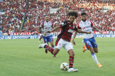 Brezilya Futbol Şampiyonası: Flamengo Fortaleza 'ya karşı. 5 Haziran 2022, Rio de Janeiro, Brezilya: Pazar günü Rio de Janeiro 'daki Maracana Stadyumu' nda düzenlenen Brezilya Futbol Şampiyonası 'nın dokuzuncu turu için geçerli olan Flamego ile Fortaleza arasındaki futbol maçı 